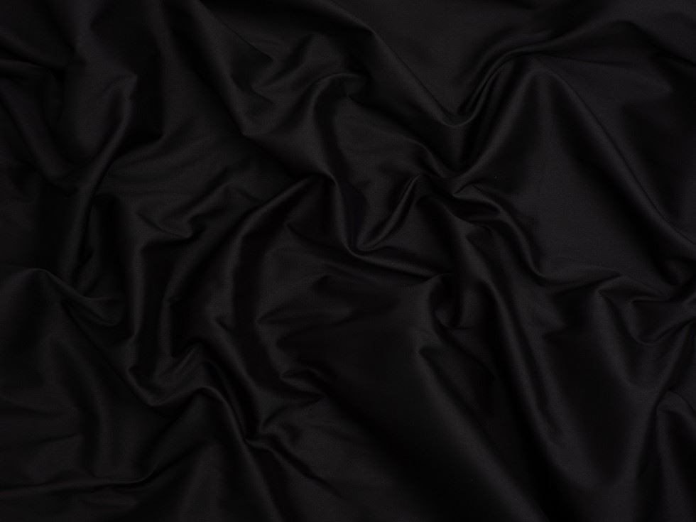 Minerva Core Range Black Faux Silk Effect Taffeta Fabric