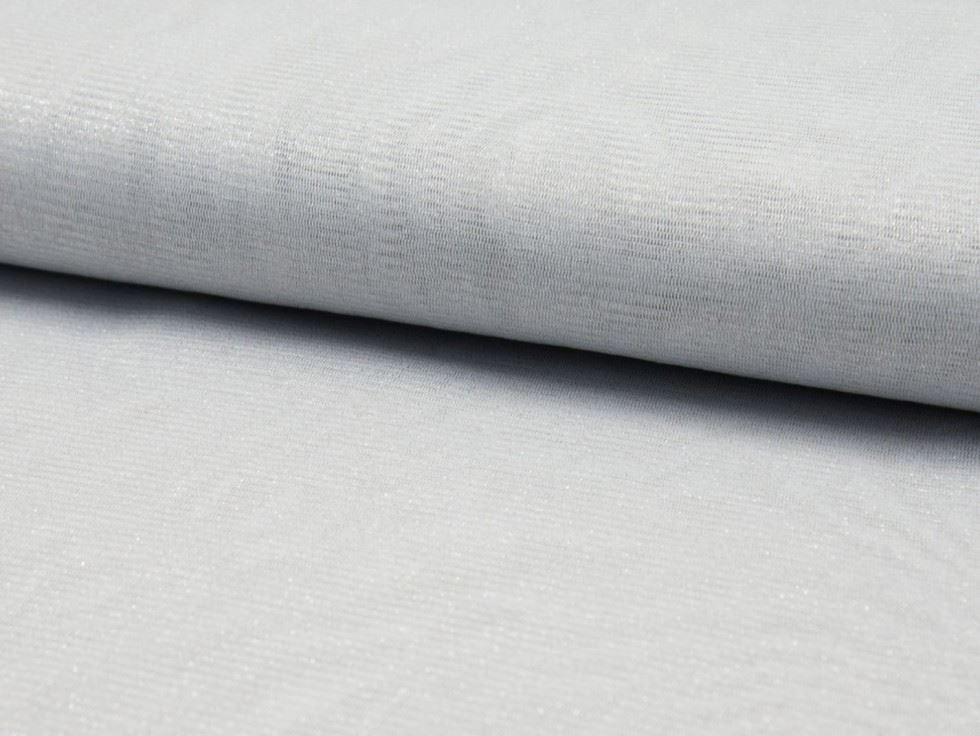Optical White Deadstock Lurex Mesh Fabric