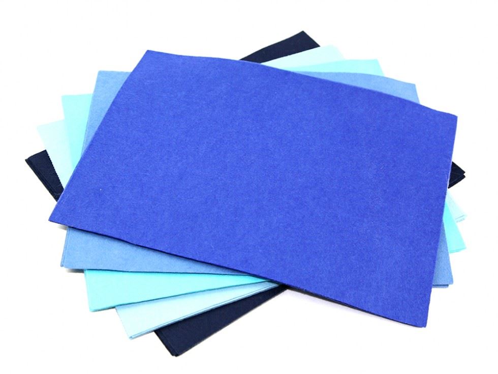 Acrylic Felt Fabric Packs Blues
 