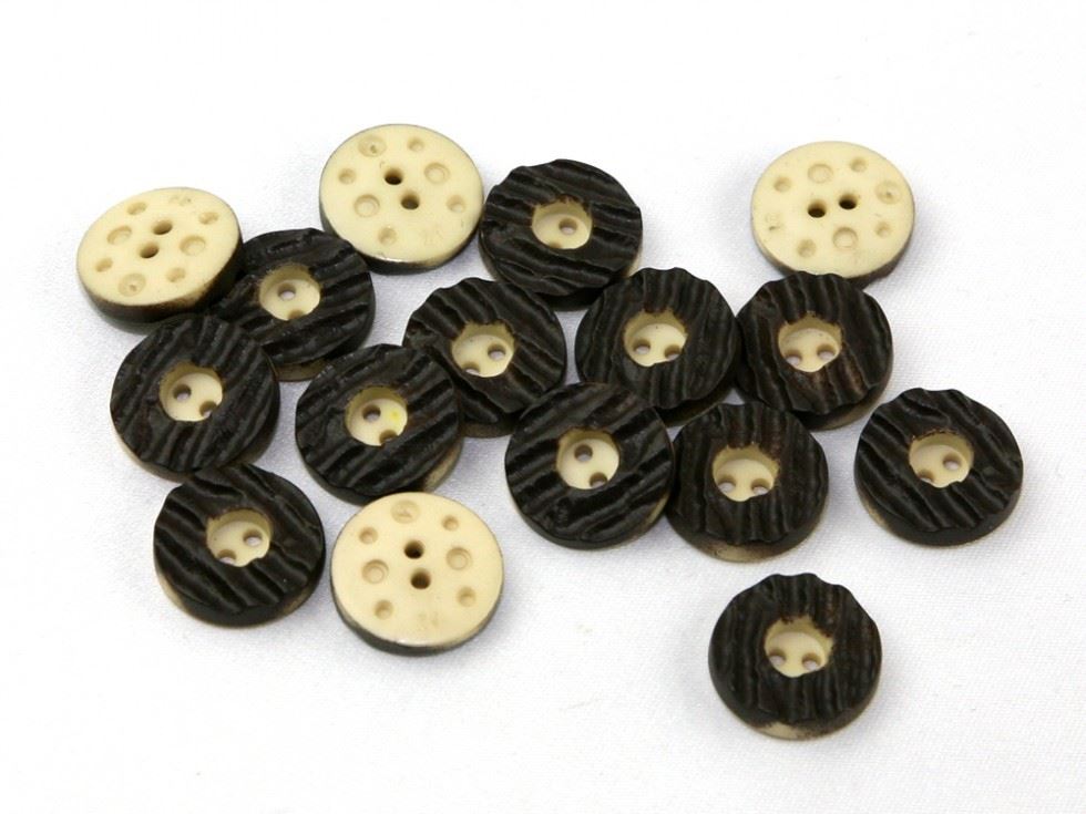 Dill Brown Round Plastic Buttons (Value Pack)