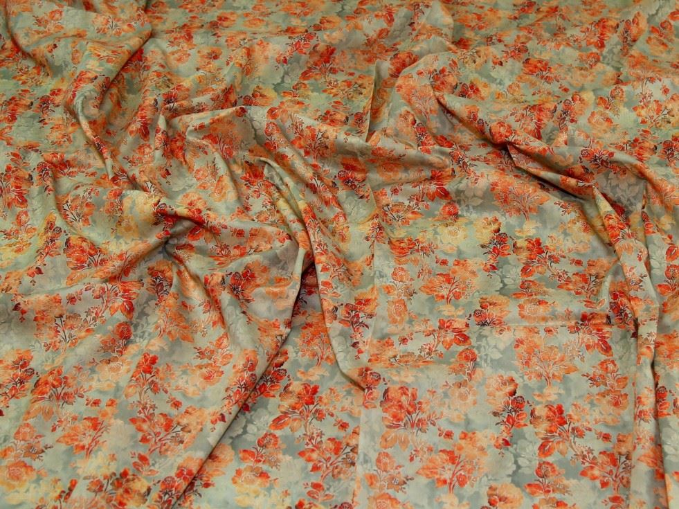 John Louden Rust Cotton Lawn Fabric