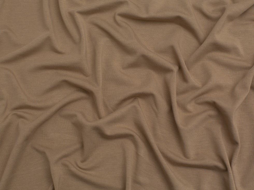 Minerva Core Range Bamboo Cotton Jersey Stretch Knit Fabric Beige
 