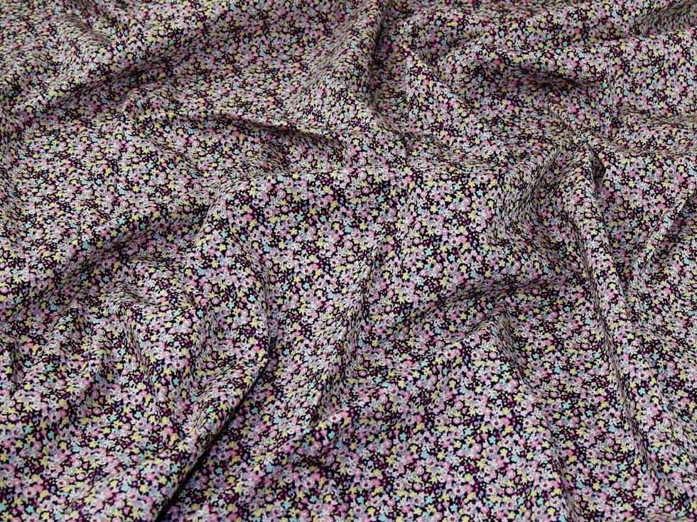 Rose And Hubble Navy Multi 100% Cotton Poplin Fabric