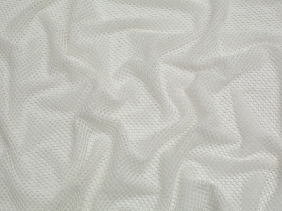 Minerva Core Range Ivory Fishnet Stretch Mesh Fabric