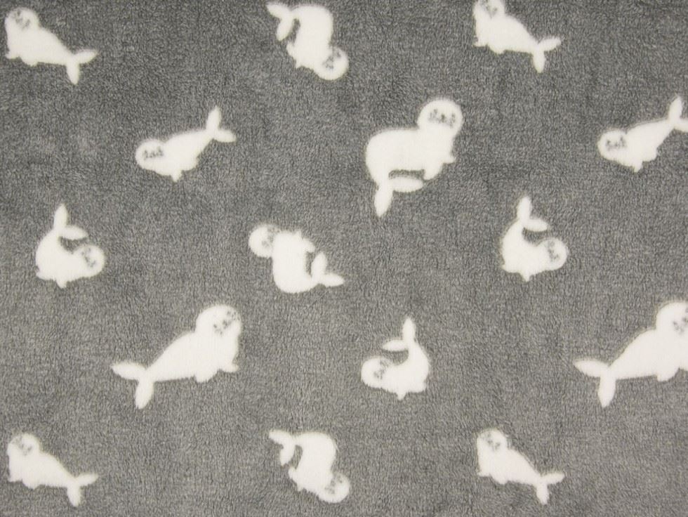 Grey Deadstock Plush Cuddle Fleece Fabric