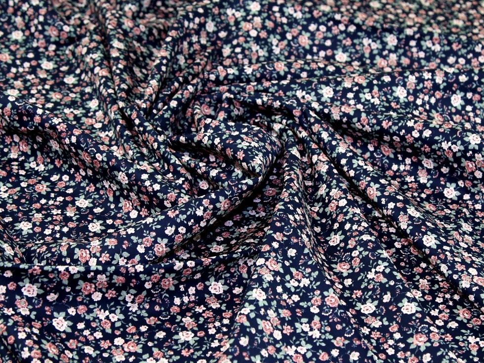 John Louden Navy 100% Cotton Poplin Fabric