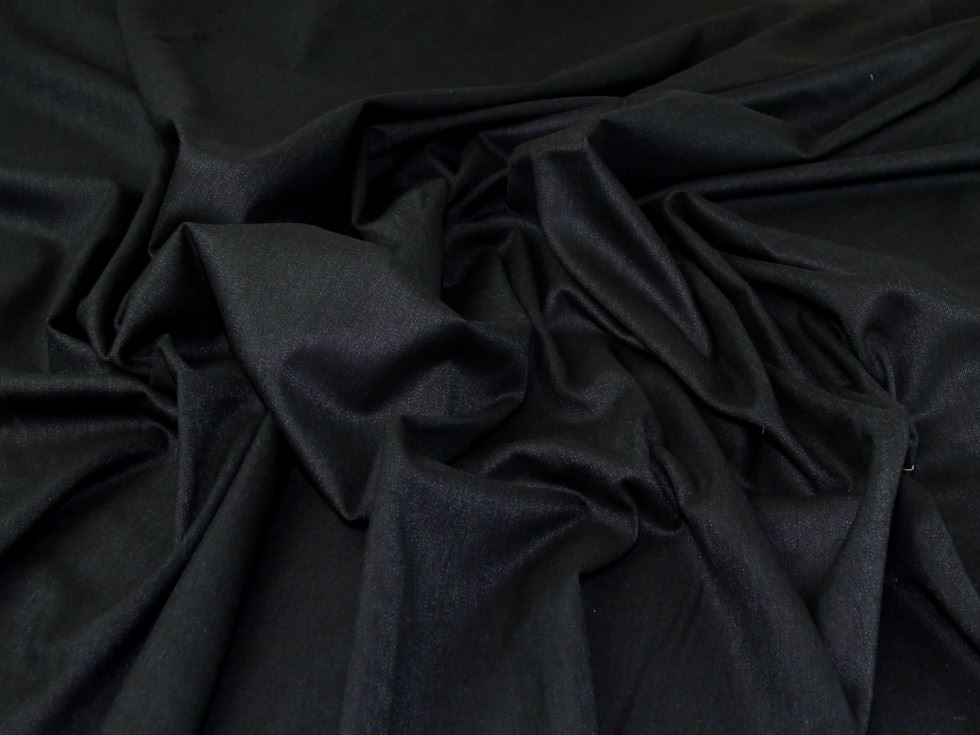 Indigo Deadstock Brushed Stretch Woven Suiting Fabric