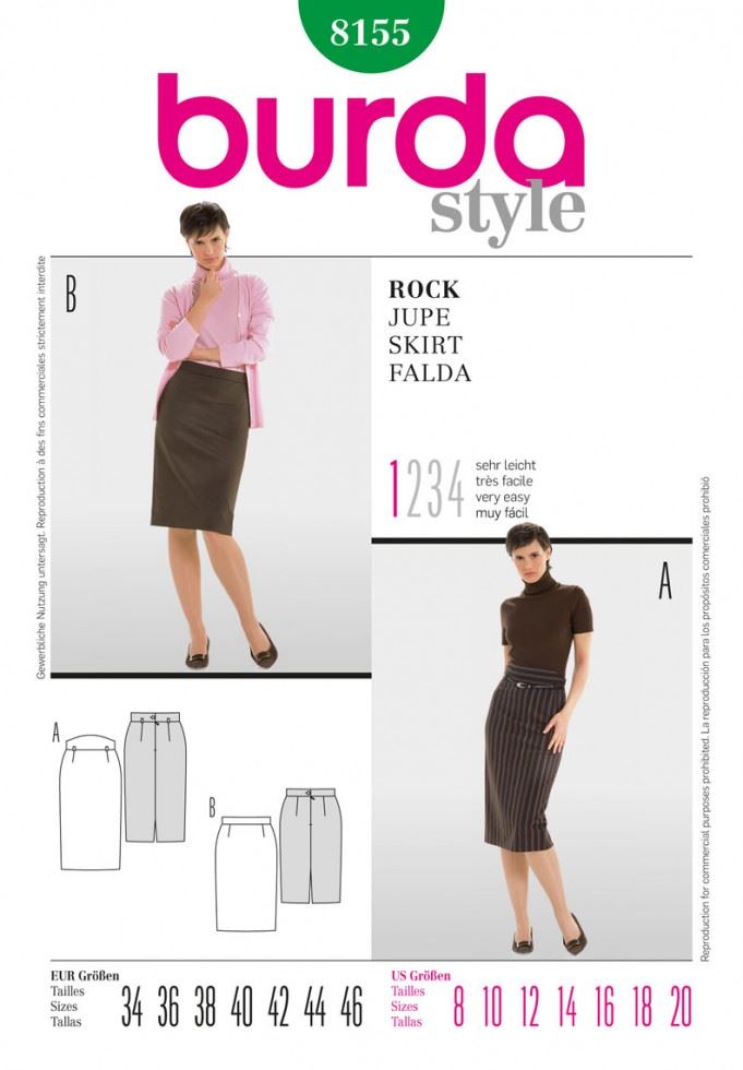 Burda Paper Sewing Pattern 8155
 