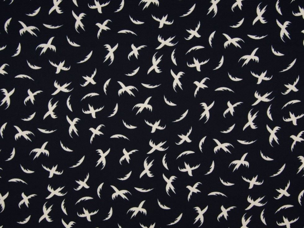 Deadstock Bubble Crepe Fabric Navy Blue
 