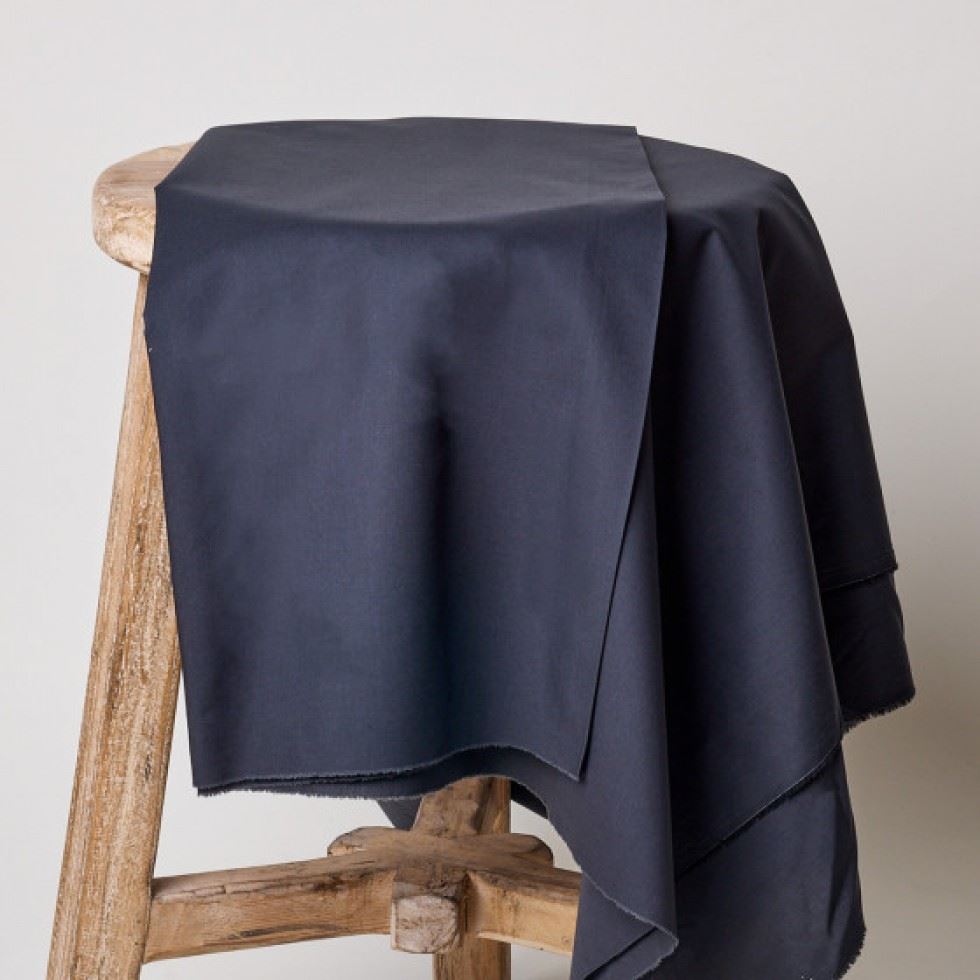 Atelier Brunette 100% Cotton Poplin Fabric Deep Charcoal
 