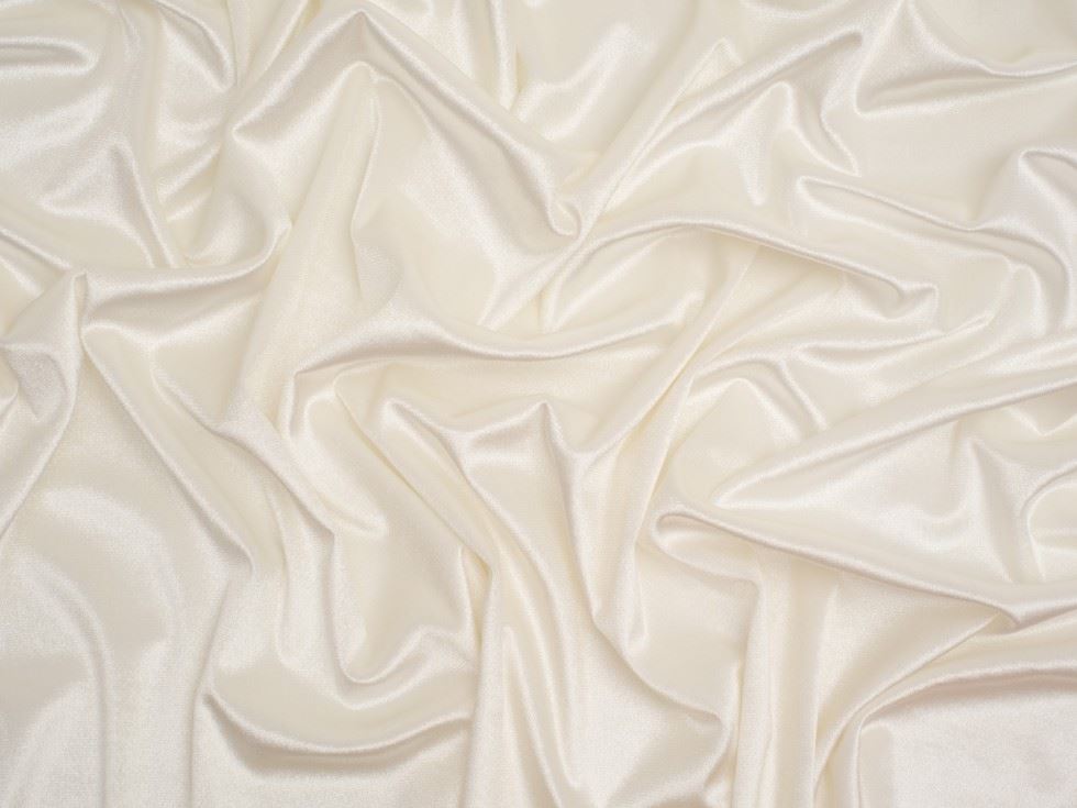 Glossy Panne Velvet Stretch Knit Fabric Cream
 