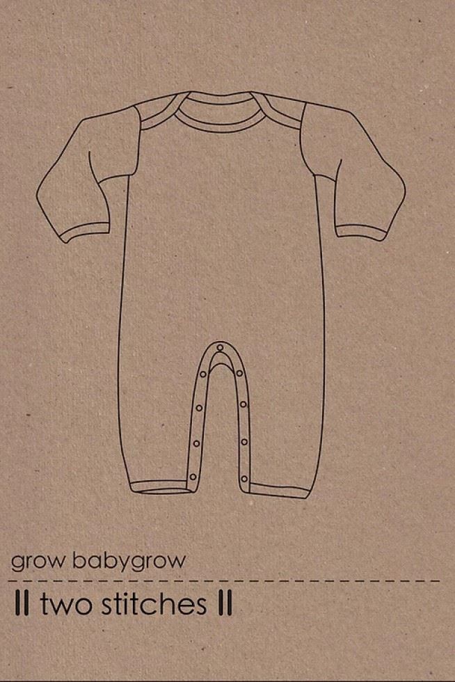 Two Stitches Sewing Pattern Grow Babygrow