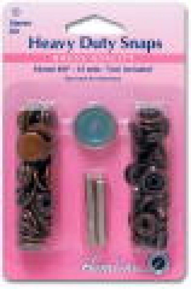 Hemline Bronze Heavy Duty Metal Snaps Kit