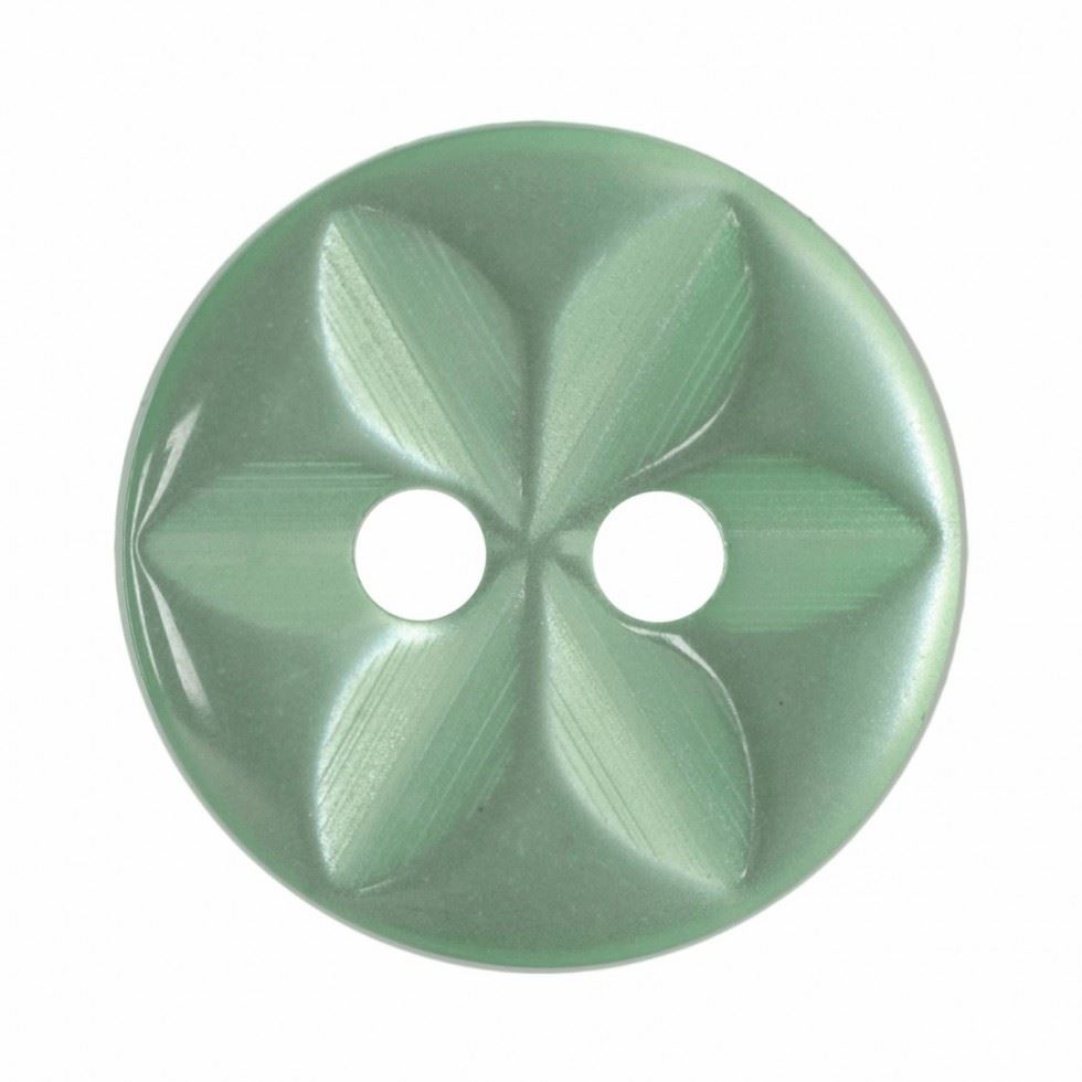 Hemline Lime Green Round Floral Buttons