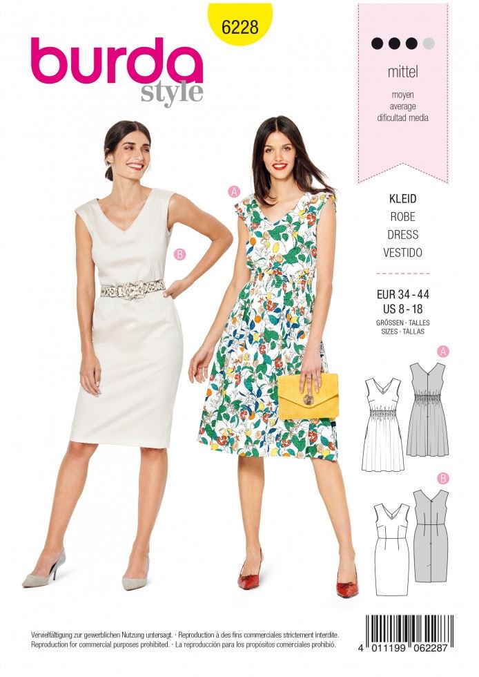 Burda Paper Sewing Pattern 6228
 