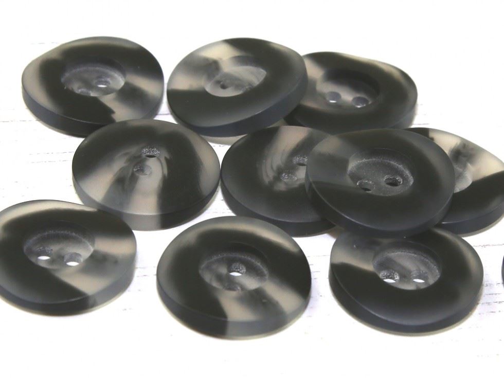 Dill Grey Round Chunky Buttons (Value Pack)
