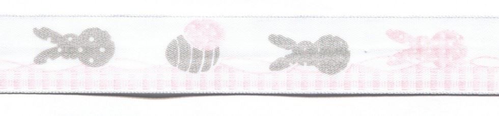 Pink Easter Bunnies Ribbon (Value Roll)