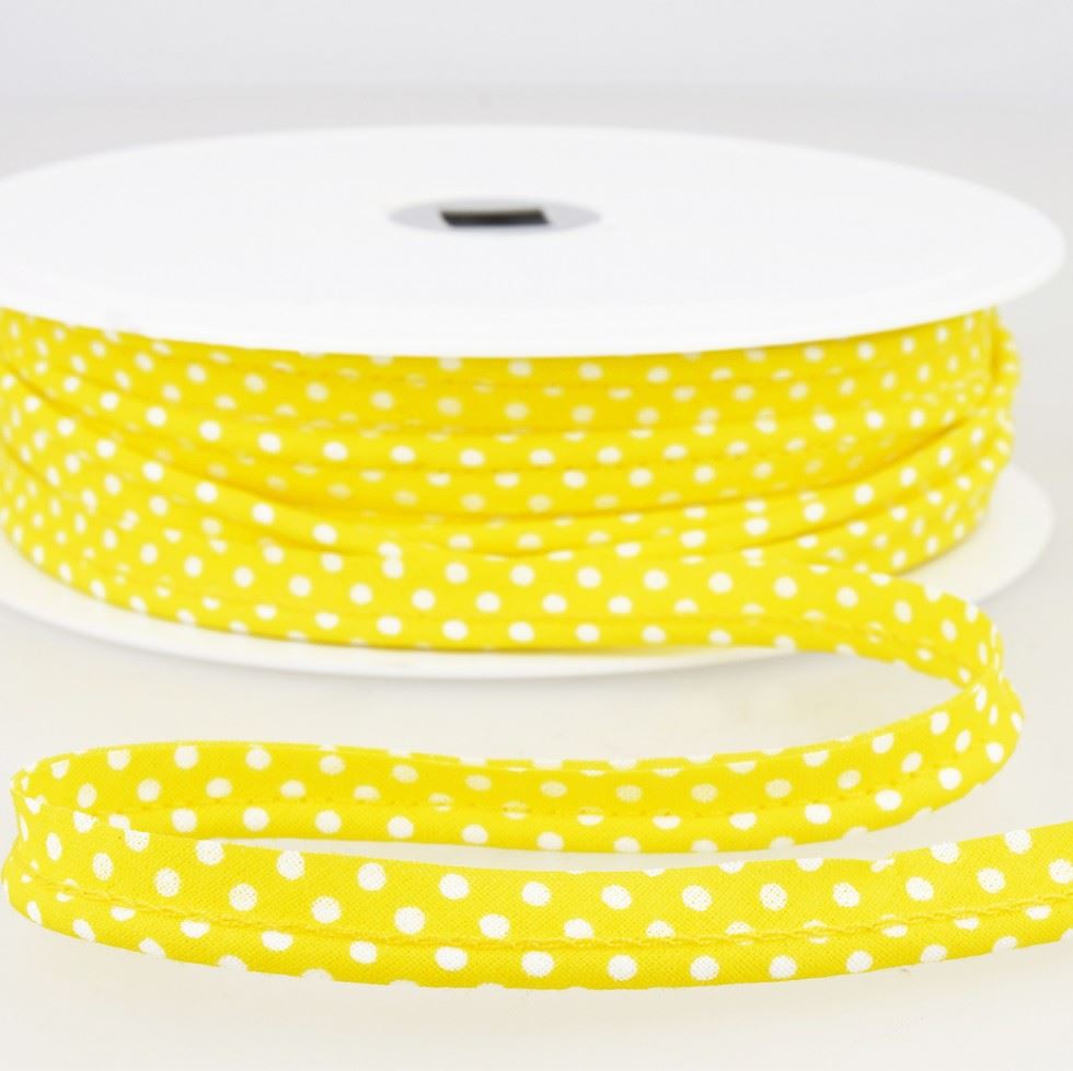Stephanoise Polka Dot Flanged Piping Yellow