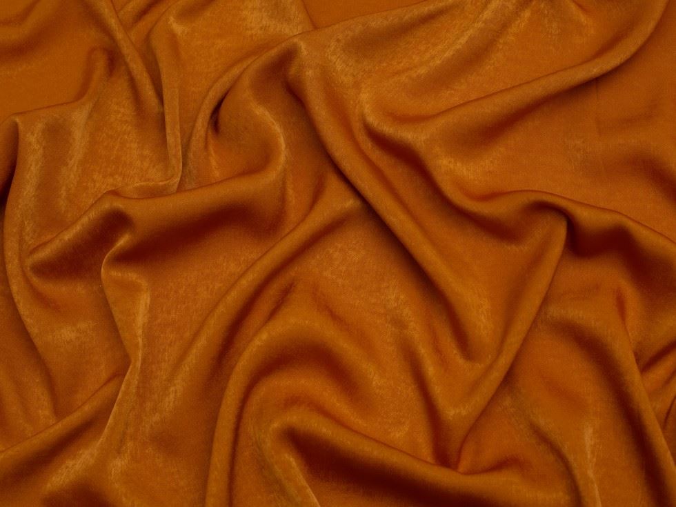 Minerva Core Range Terracotta Velvet Touch Satin Fabric