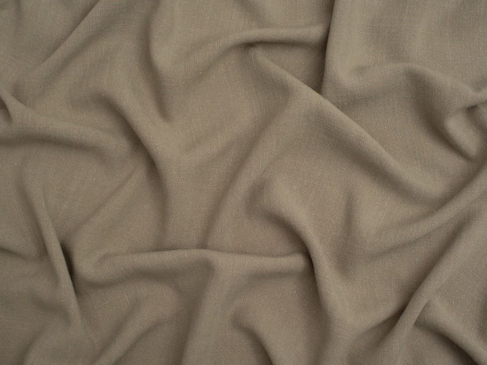 Minerva Core Range Textured Viscose Linen Noil Fabric Dark Taupe