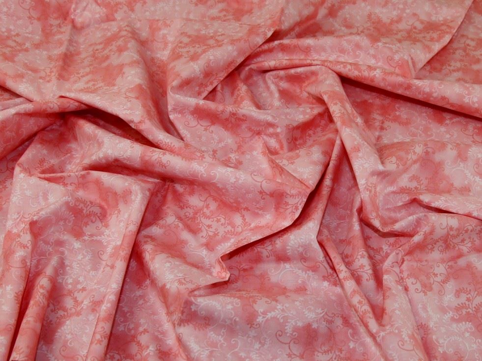 John Louden Salmon 100% Cotton Fabric