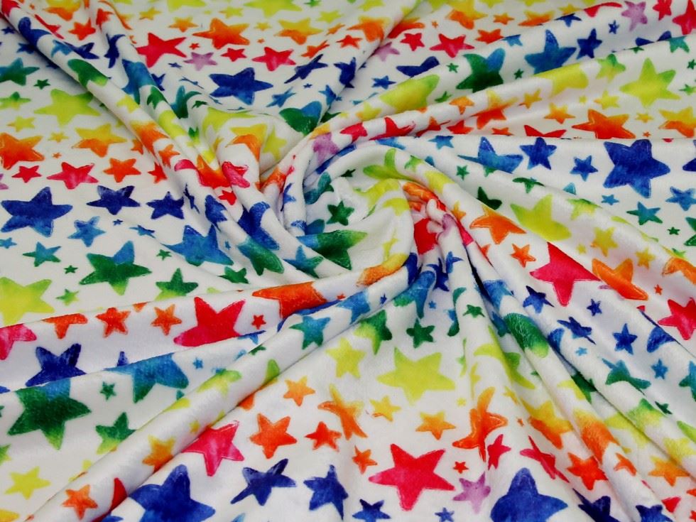 Multicoloured Deadstock Plush Cuddle Fleece Fabric
