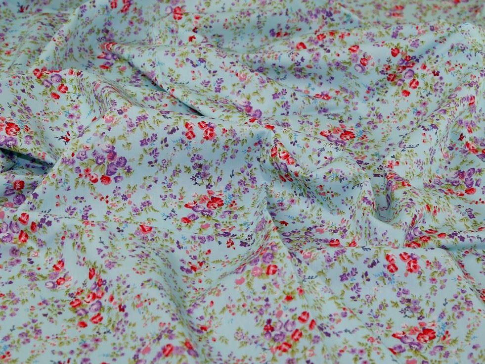 Rose And Hubble Sky 100% Cotton Poplin Fabric