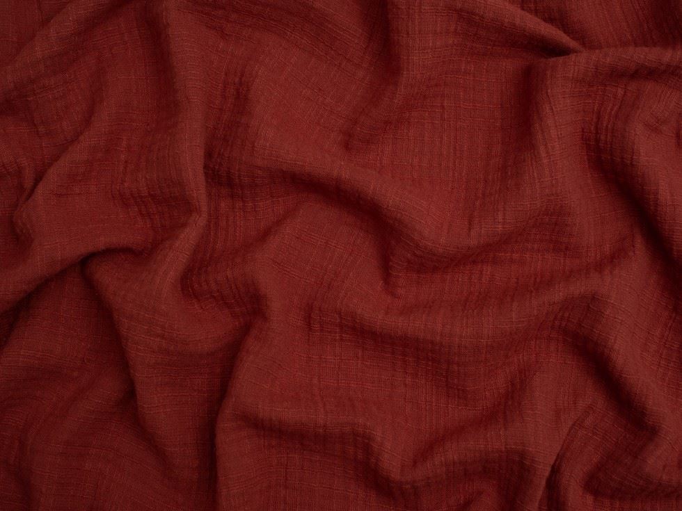 Minerva Core Range Slub Cotton Double Gauze Fabric Ginger