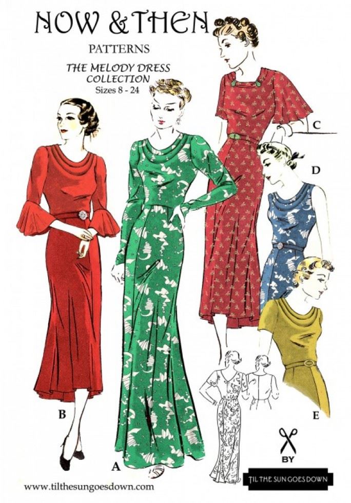 Now And Then Patterns Sewing Pattern The Melody Dress Collection