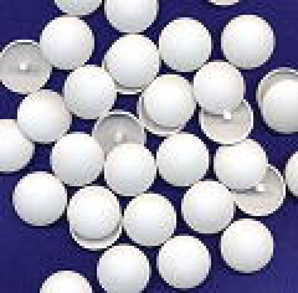 Hemline White Plastic Self Cover Buttons