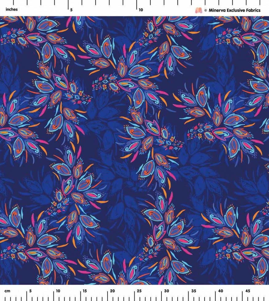 Minerva Exclusive Crepe Fabric - POD - Neon Whirl - per metre - Picture 4 of 4
