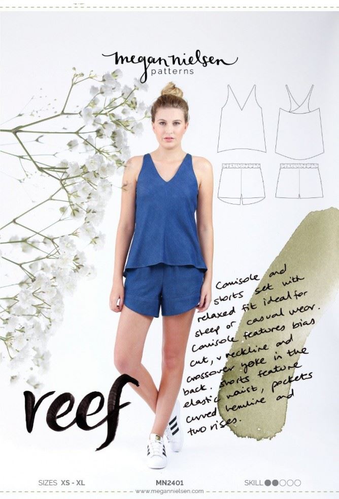 Megan Nielsen Sewing Pattern Reef Camisole & Shorts