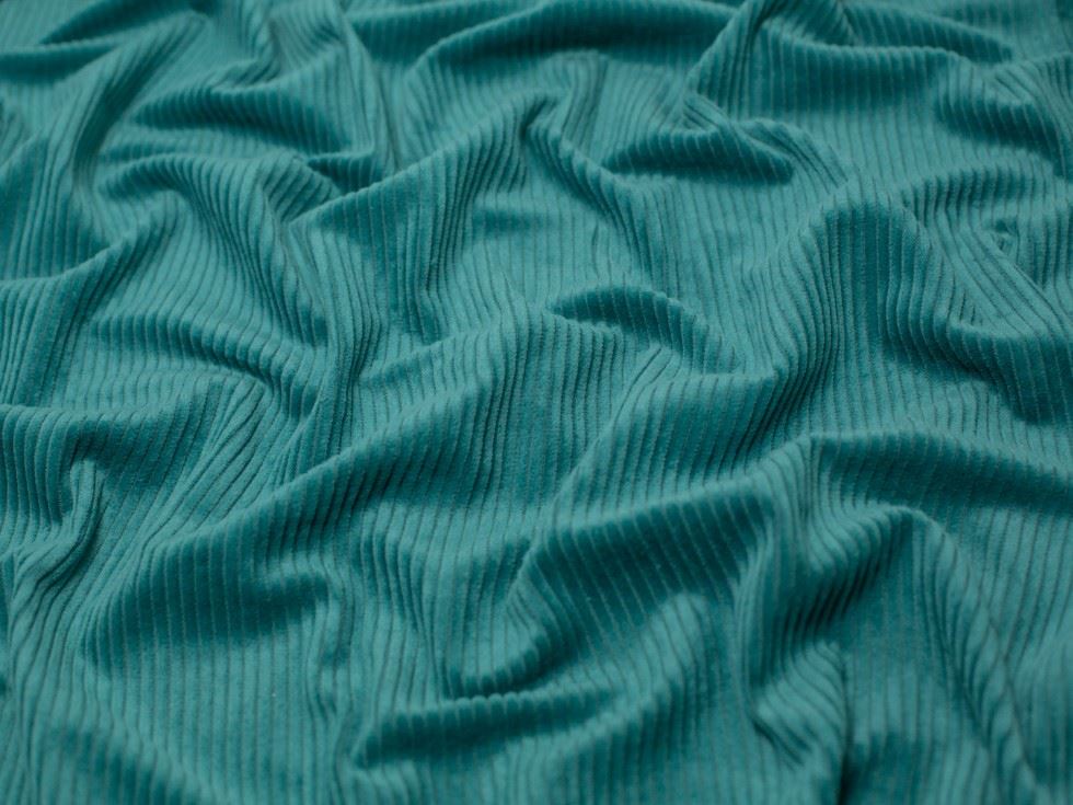 Minerva Core Range Peacock 5 Wale Cotton Jumbo Cord Fabric