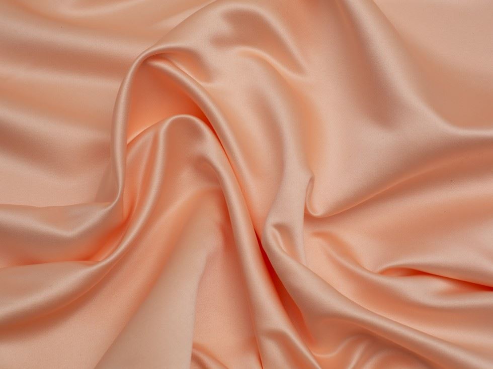 Minerva Core Range Peach Classique Duchess Satin Fabric