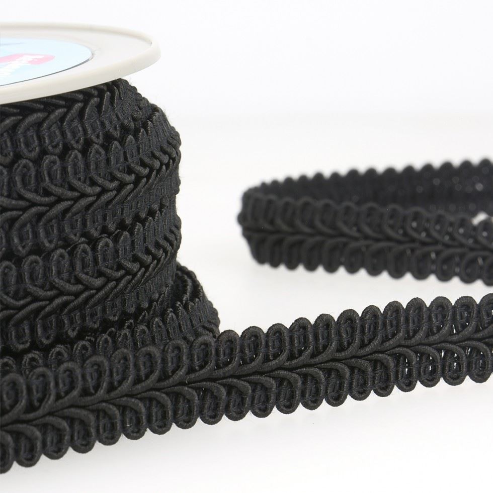 Stephanoise Black Gimp Braid Trim
