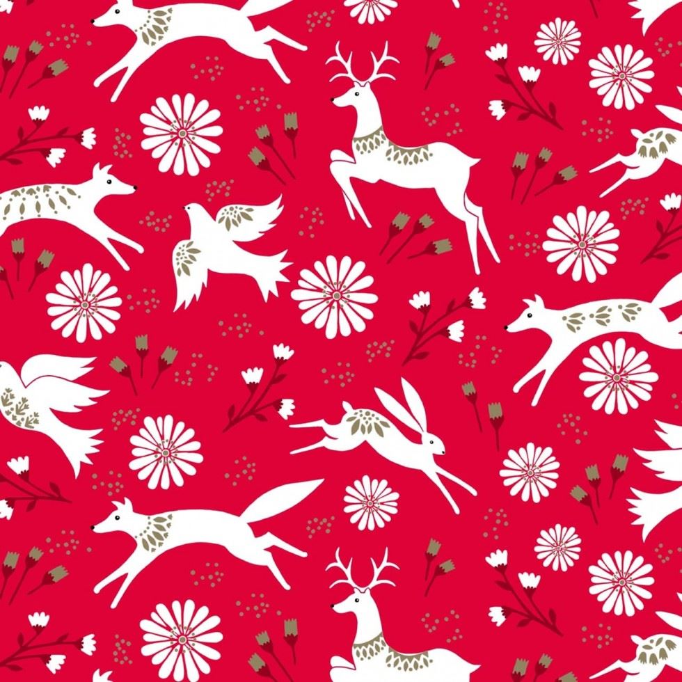 Dashwood Studio Starlit Hollow Metallic 100% Cotton Poplin Fabric Red
 