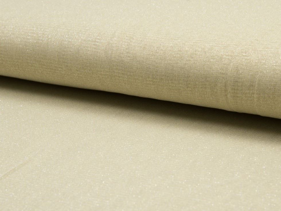 Cream Deadstock Lurex Mesh Fabric