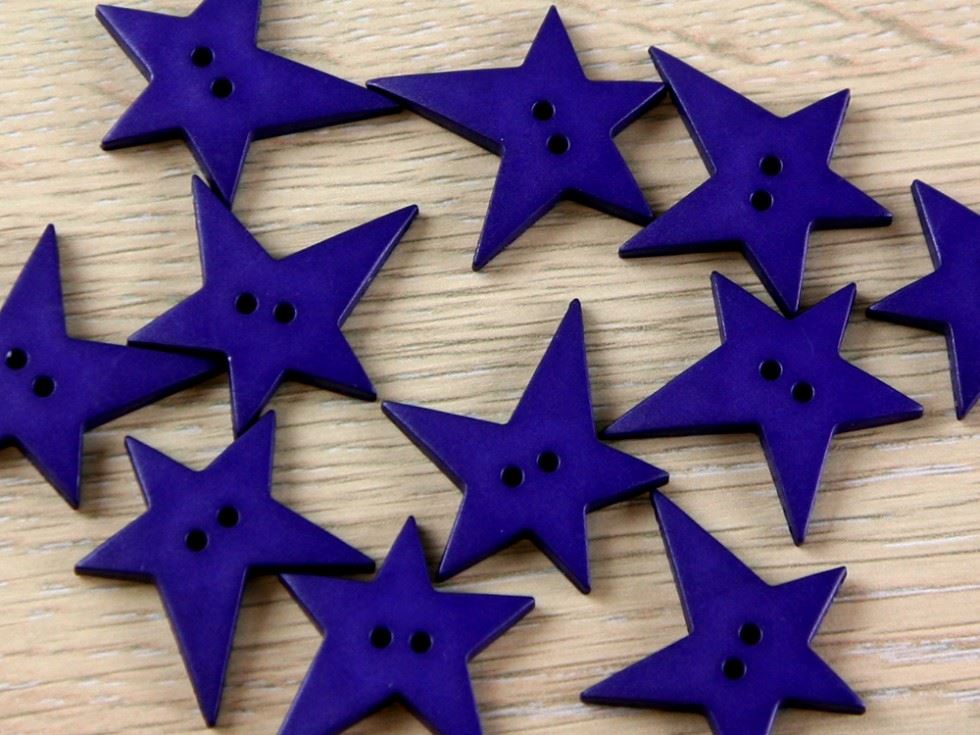 Dill Purple Plastic Star Buttons (Value Pack)