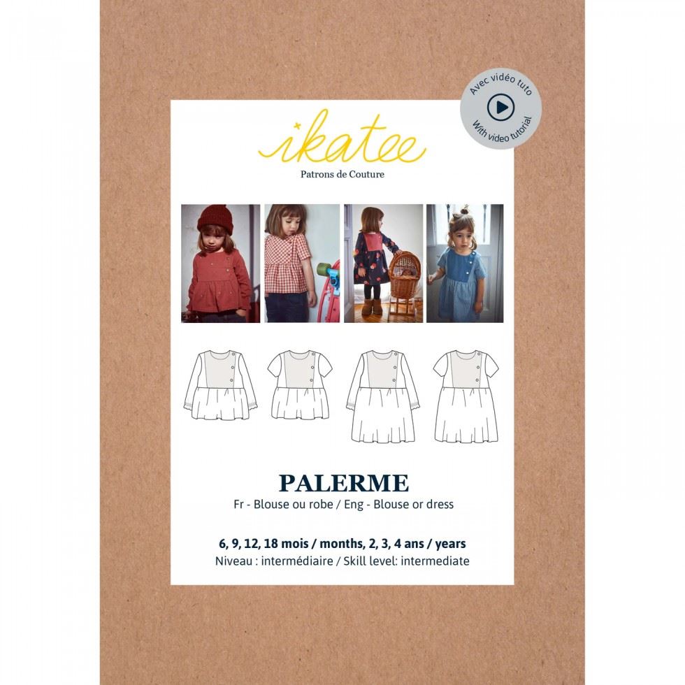 Ikatee Sewing Pattern Baby Palerme Blouse & Dress