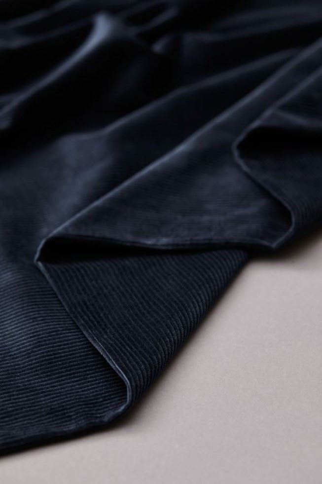 Mind The Maker Indigo Night Organic Kora Stretch Woven Corduroy Fabric