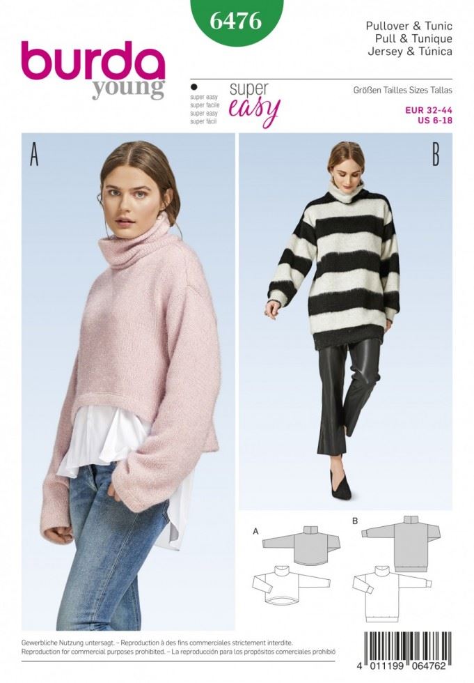 Burda Paper Sewing Pattern 6476
 