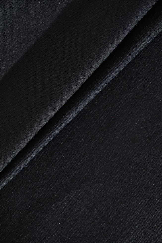 Meet Milk Black Tencel Lyocell Ponte Roma Double Stretch Knit Fabric
