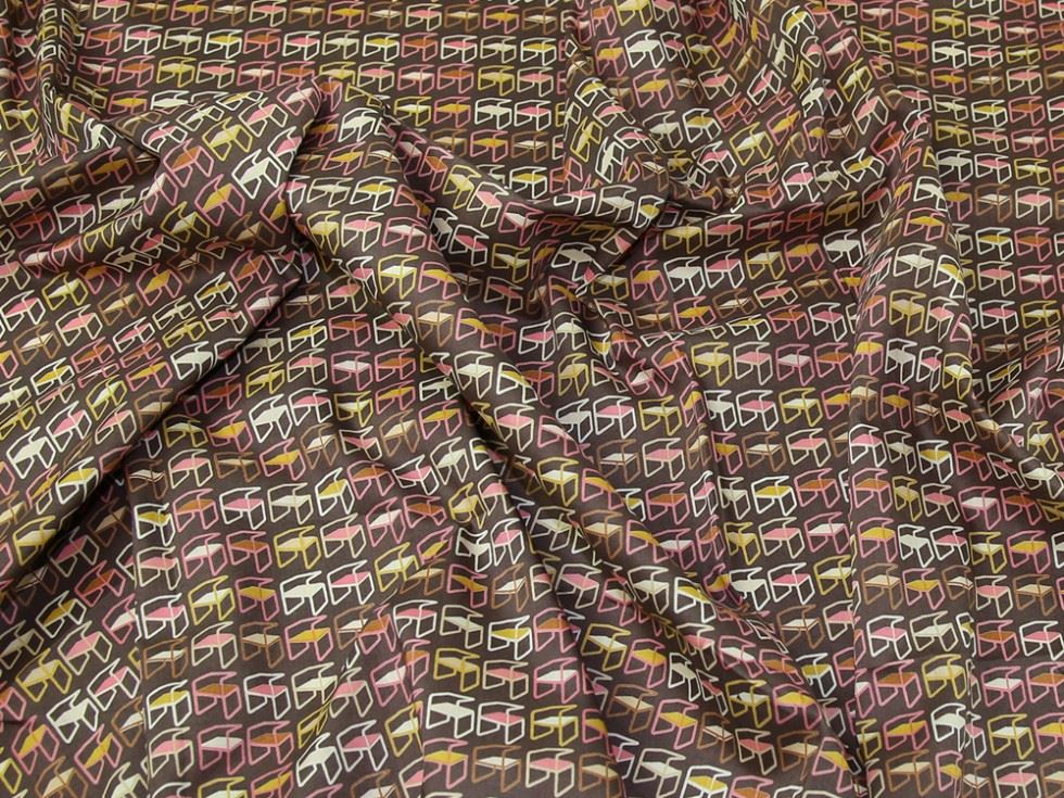 Liberty London Brown Pink Ochre Cotton Lawn Fabric