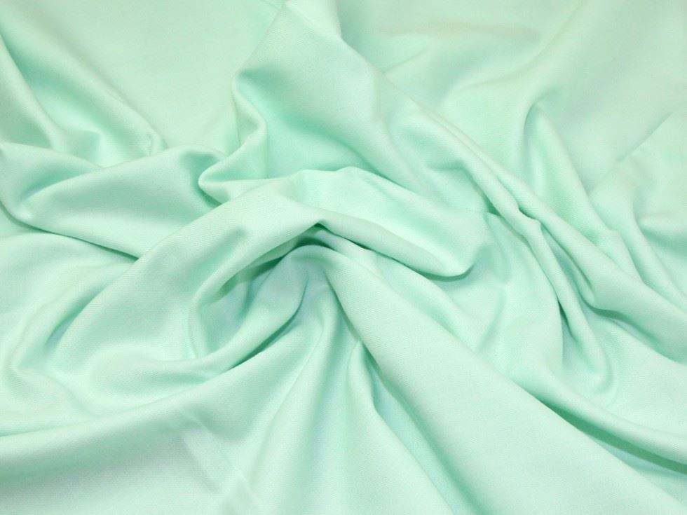 Deadstock Truella Brushed Cotton Wool Flannel Fabric Mint Green
 