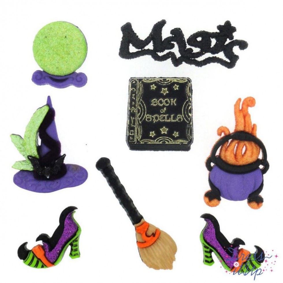 Dress It Up Witches Spell Buttons
 