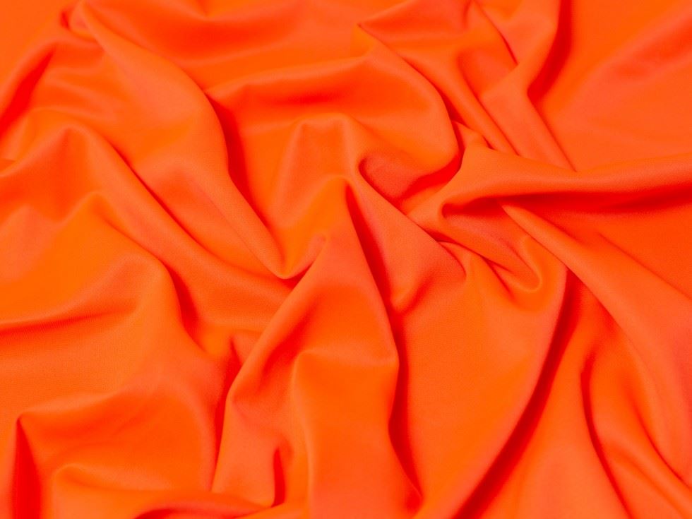 Minerva Core Range Scuba Stretch Knit Fabric Fluorescent Orange
 