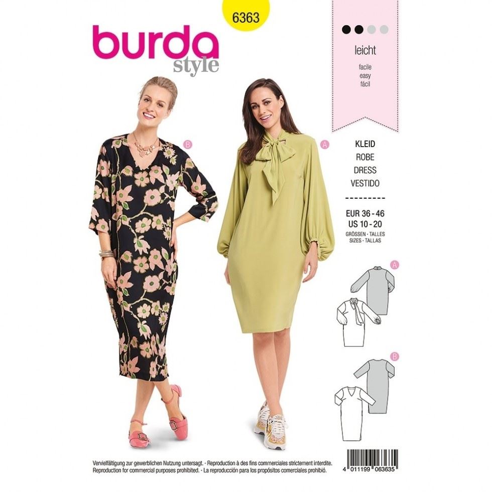 Burda Paper Sewing Pattern 6363
 