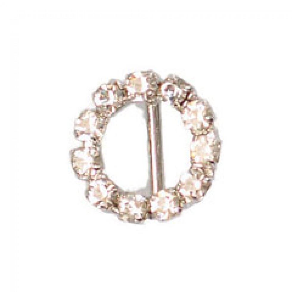 Trimits Silver Round Diamante Buckle