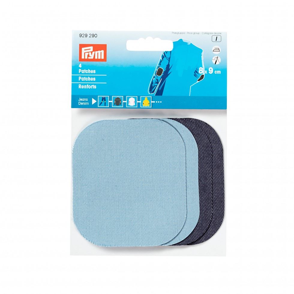 Prym Denim Elbow Patches Light/Dark Blue