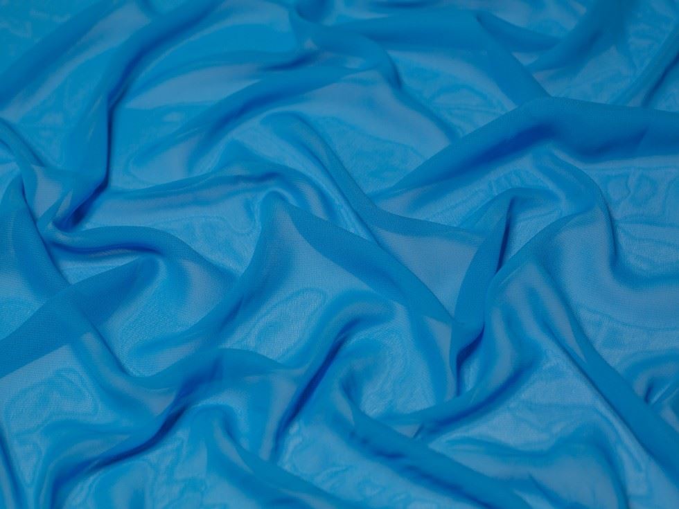 Minerva Core Range Turquoise Sheer Chiffon Fabric